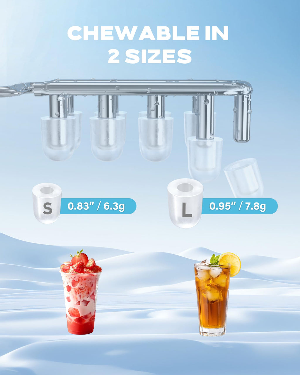 Countertop Ice Maker with Carry Handle, 26lbs/24Hrs D194