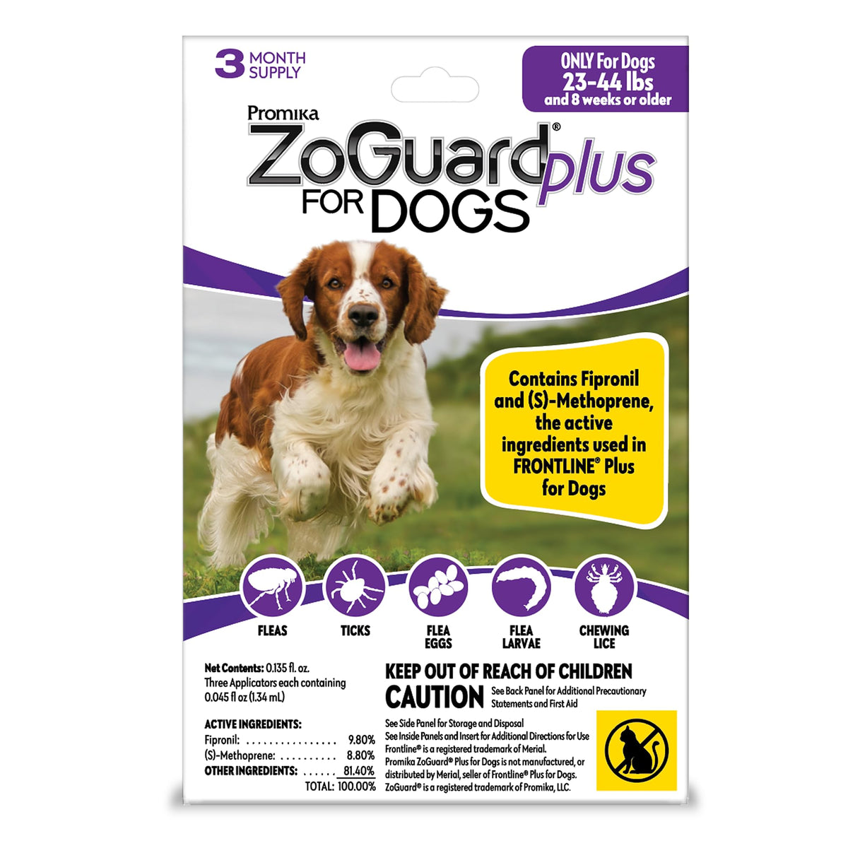 Flea and Tick Prevention for Medium Dogs 23-44lbs (3 Doses) A306815