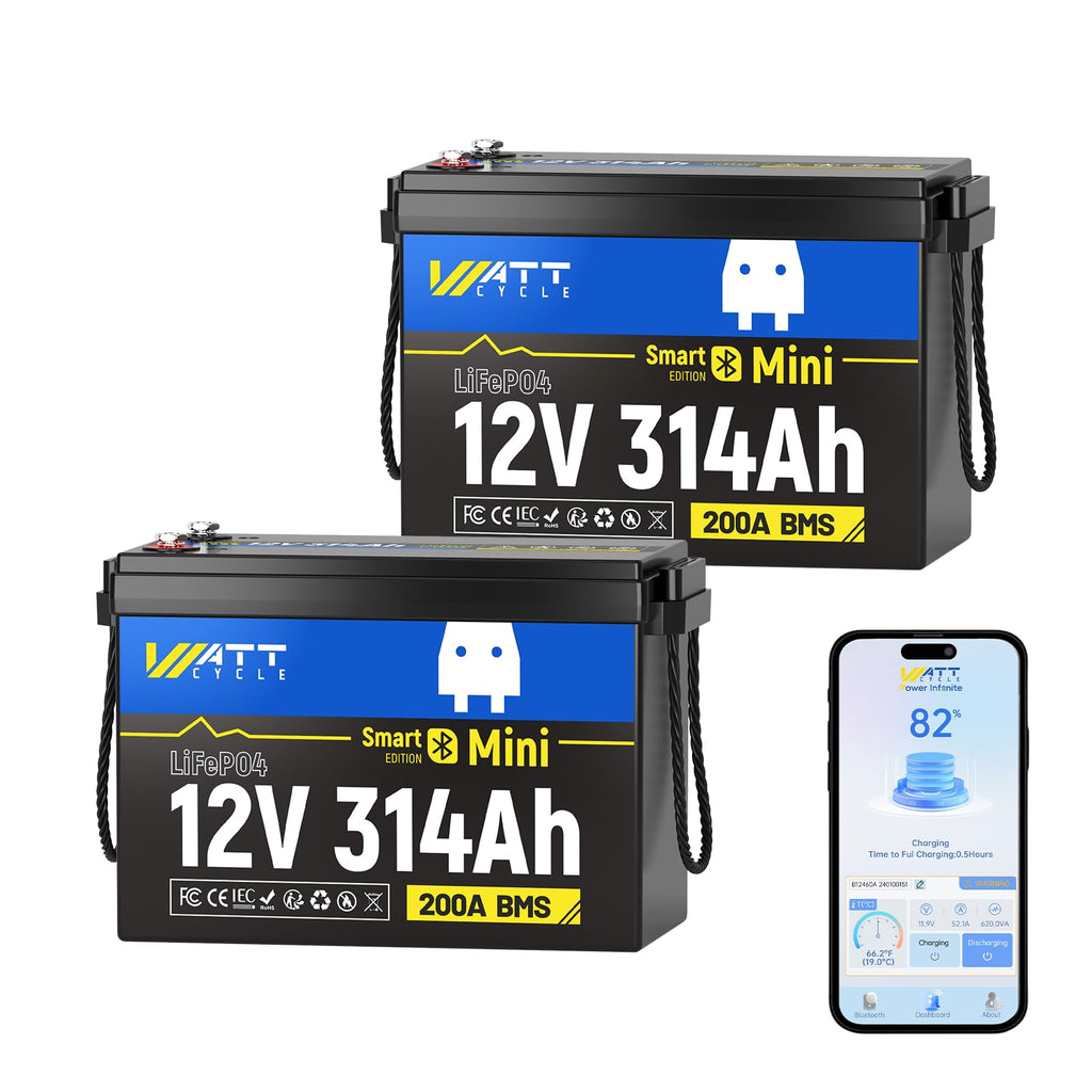 12V 314Ah LiFePO4 Battery 2 Pack D217