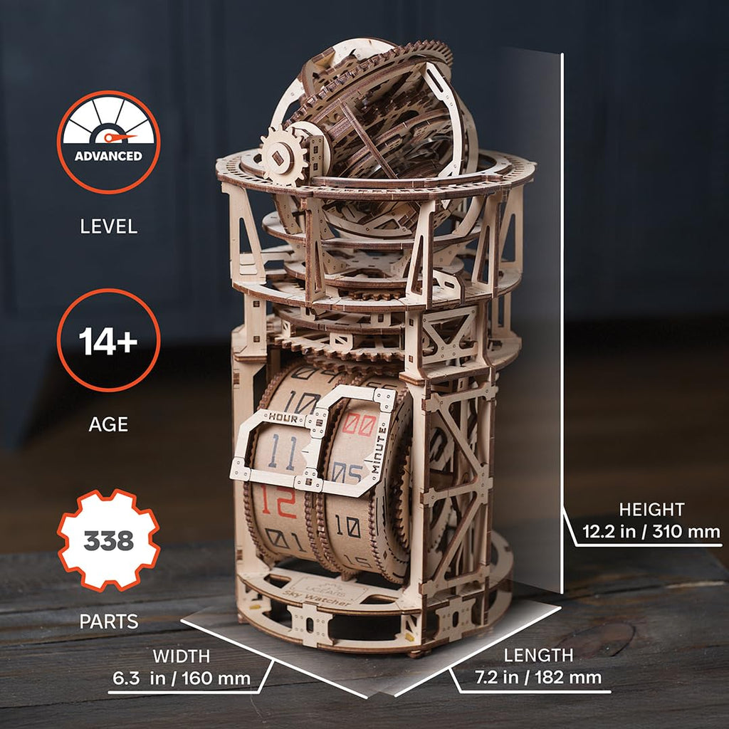 Wooden 3D Puzzle Mechanical Clock Kit K820