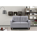 Light Gray Tufted Upholstered Loveseat F36998