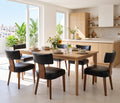 Black Set of 6 PU Leather Upholstered Dining Chairs V164972
