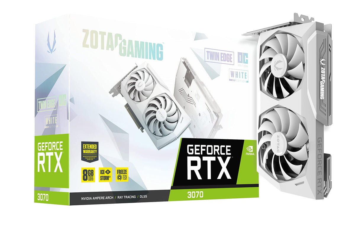 White 8GB GDDR6 256-bit PCIE 4.0 Gaming Graphics Card T424