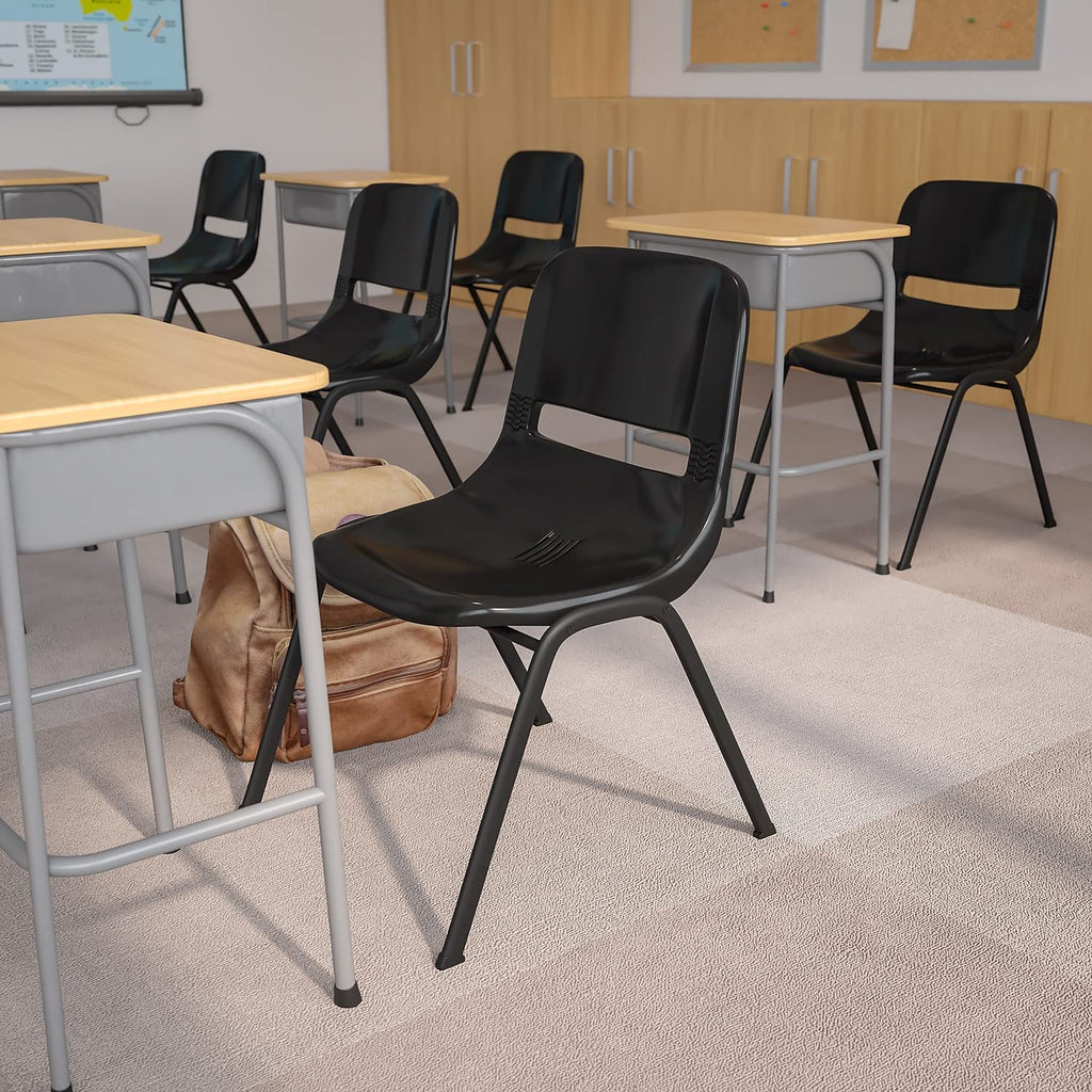 Black Ergonomic Stack Chair 5-Pack D987232