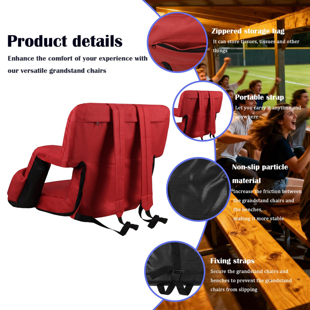 Reclining Bleacher Chair with Back Support Z926423