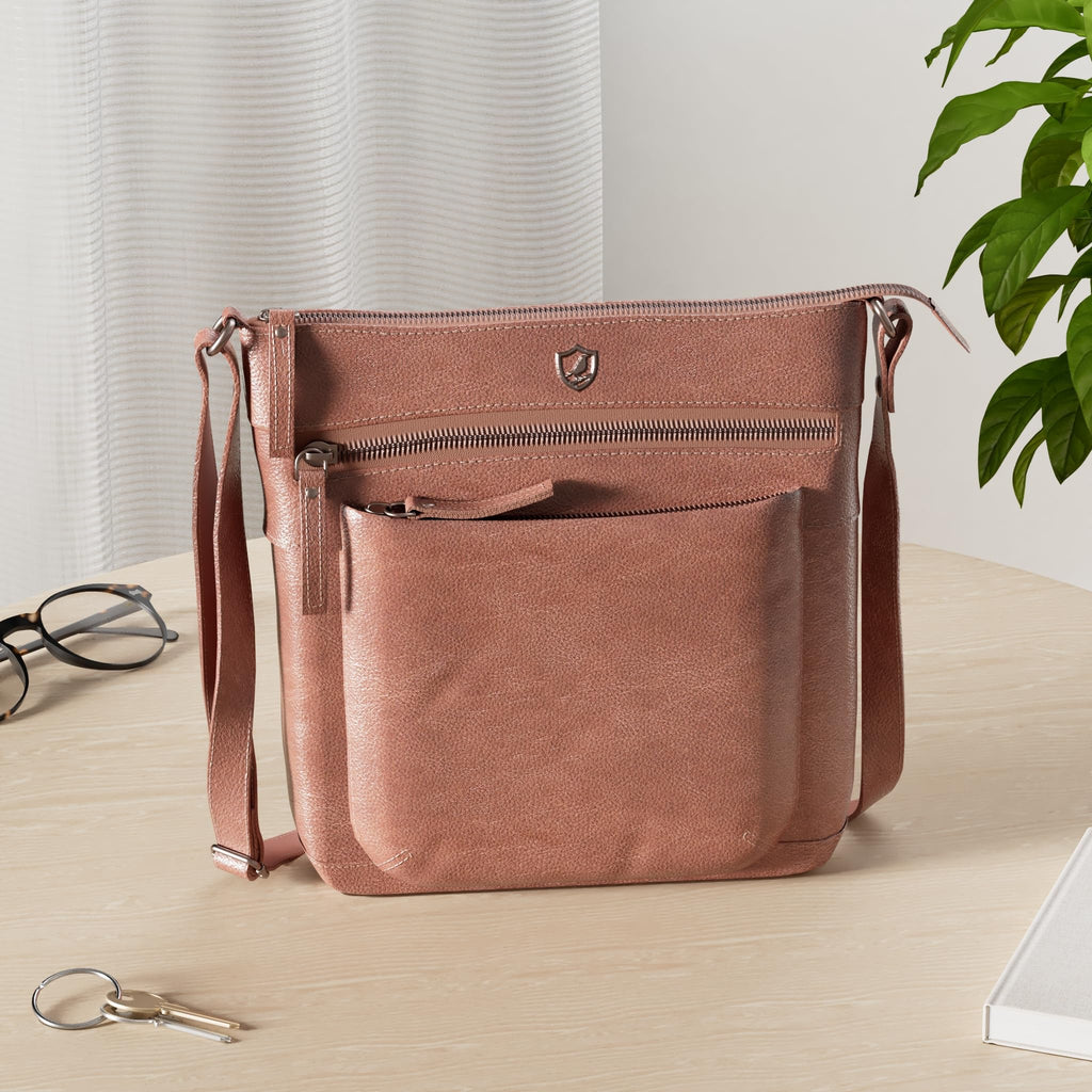 Small Genuine Leather Crossbody Bag with Adjustable Strap O2646
