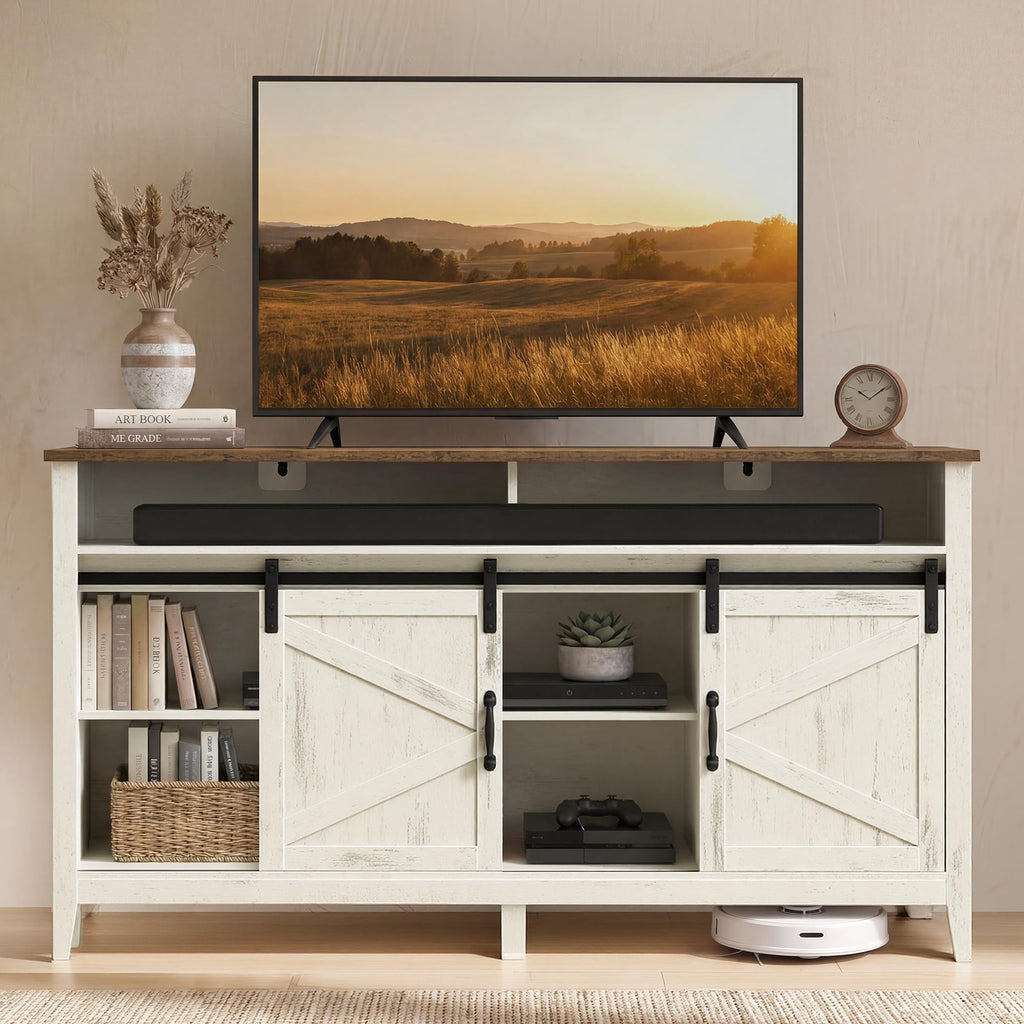 Tall Farmhouse TV Stand with Door I26814