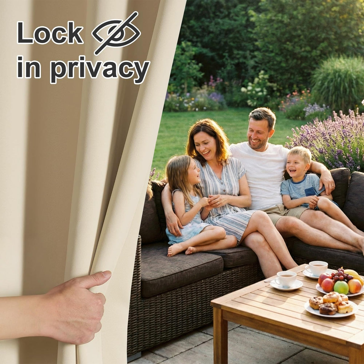 Waterproof Outdoor Curtains 2 Panels S207