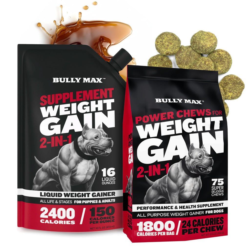High-Calorie Liquid Weight Gainer & Soft Chews for Dogs D125