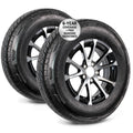 2-Pack Radial Trailer Tire Rim Assembly ST205/75R15 5 Lug Black O780