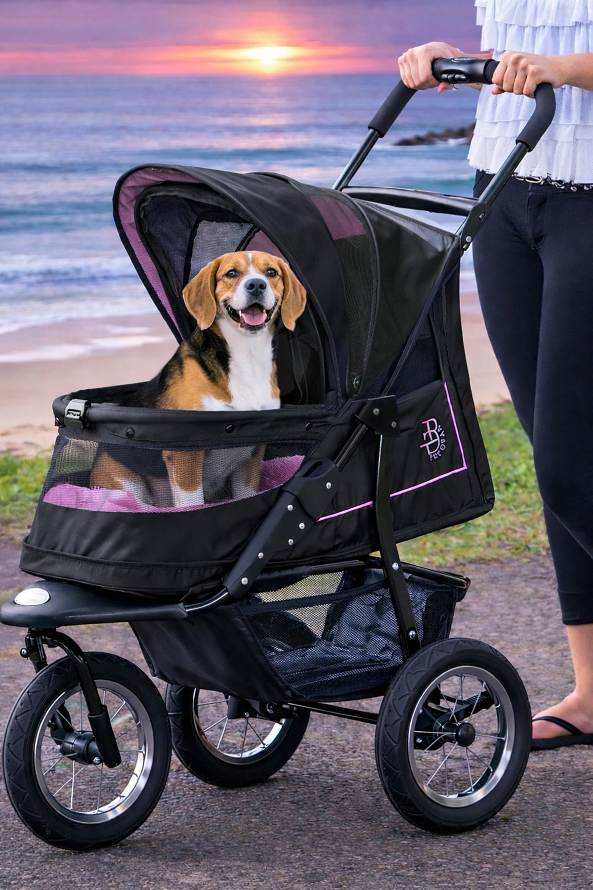 No-Zip Pet Stroller for Cats/Dogs F340