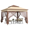 11' x 11' Pop Up Canopy with Removable Zipper Netting Z1917