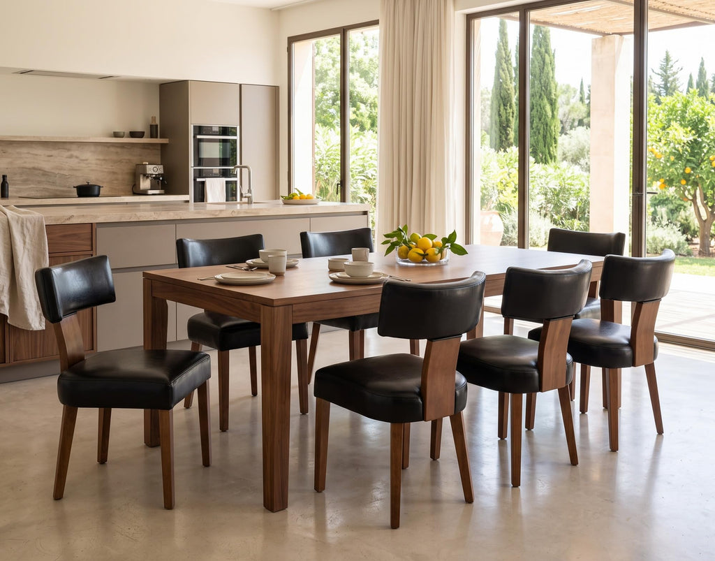 Black Set of 6 PU Leather Upholstered Dining Chairs V164972