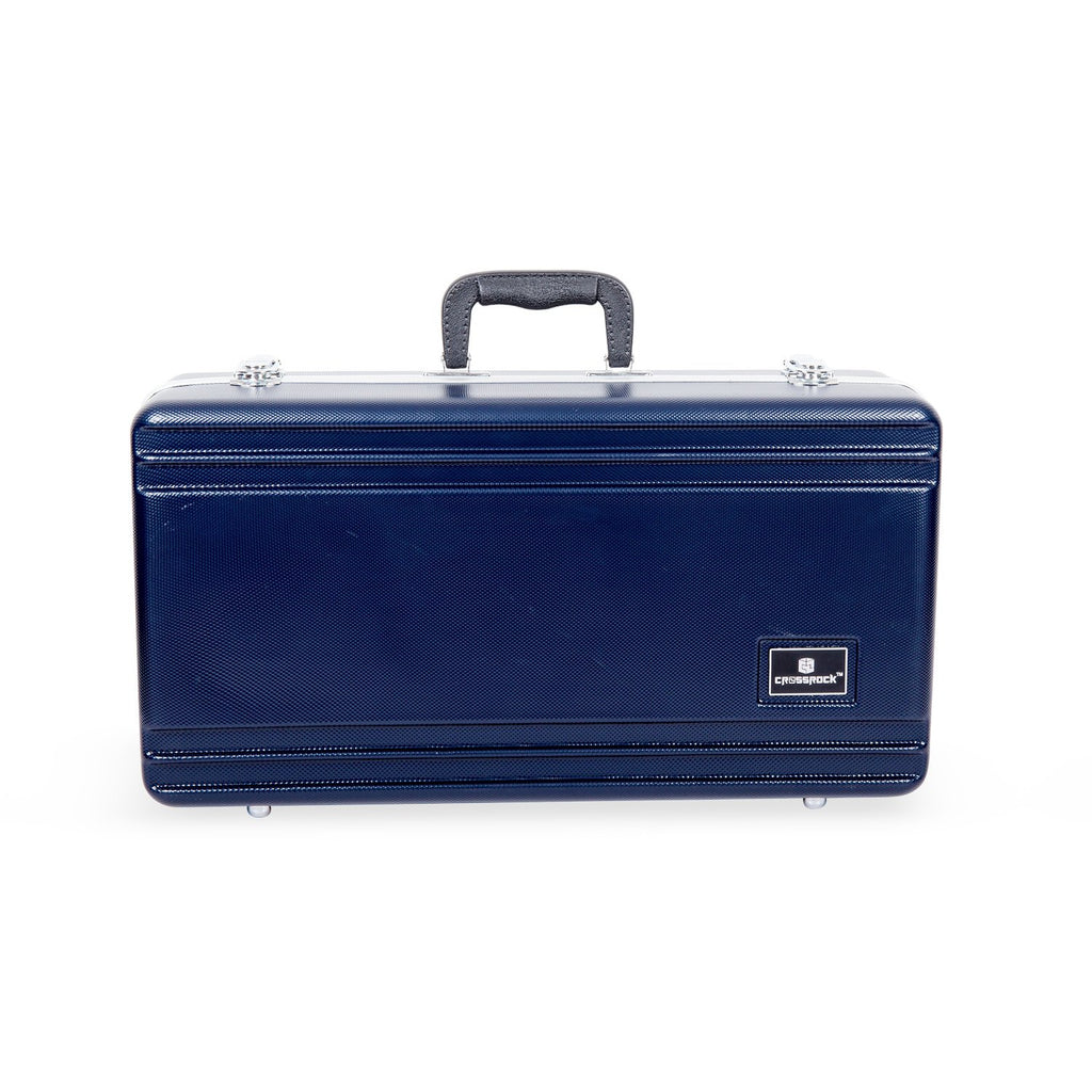 Textured Blue ABS Trumpet Case with Velvet Interior Z101