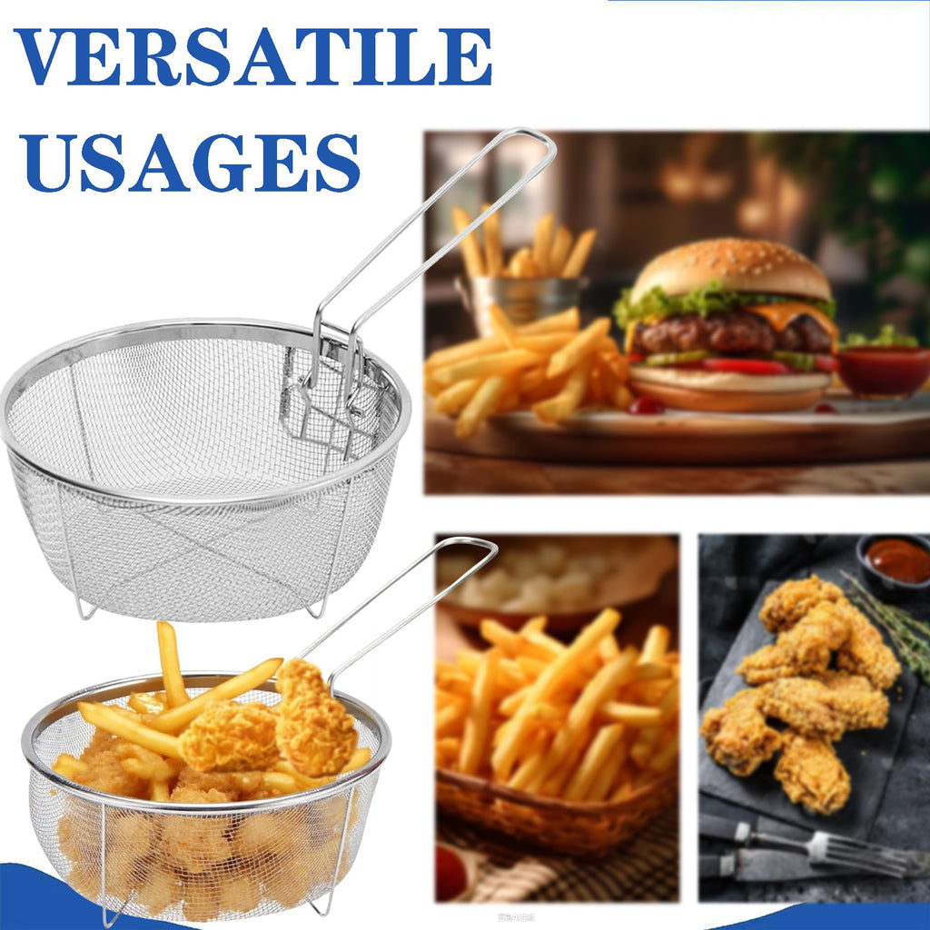 9 Inch Stainless Steel Deep Fry Basket with Handle K902