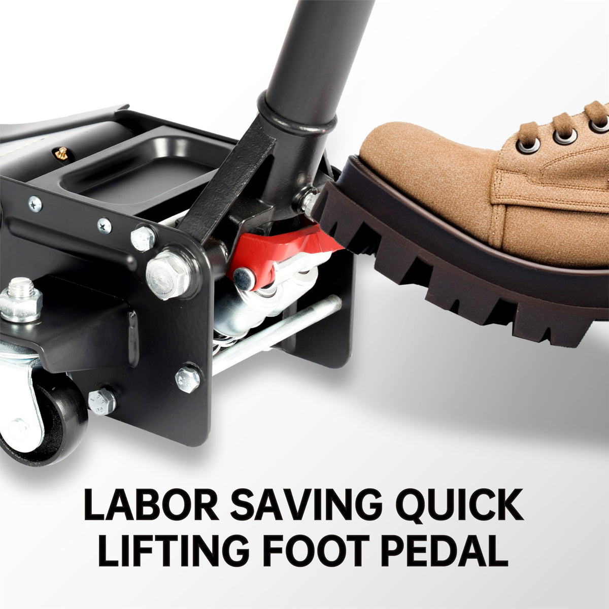 3-Ton Low-Profile Dual Pistons Steel Floor Jack G34122