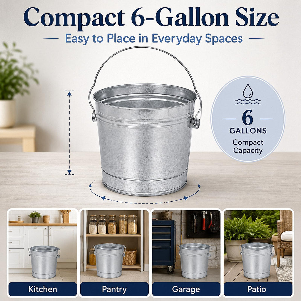 Galvanized Steel Airtight Storage Jar with Locking Lid C6618