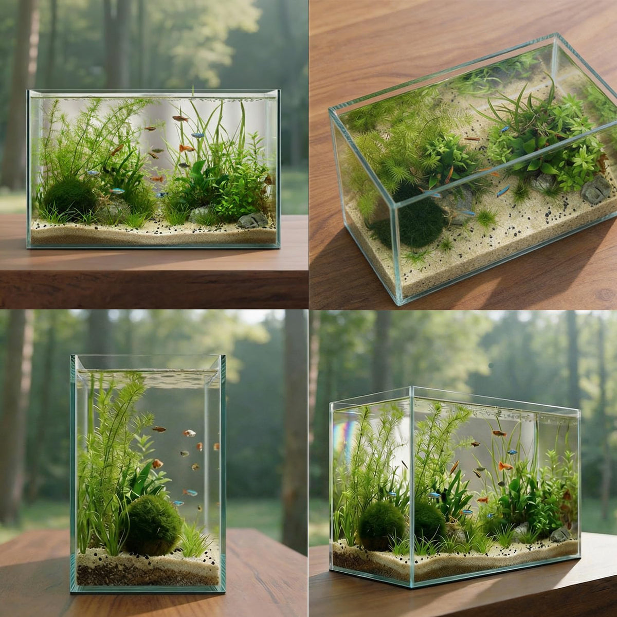 6 Gallon Glass Fish Tank Aquarium Y5568