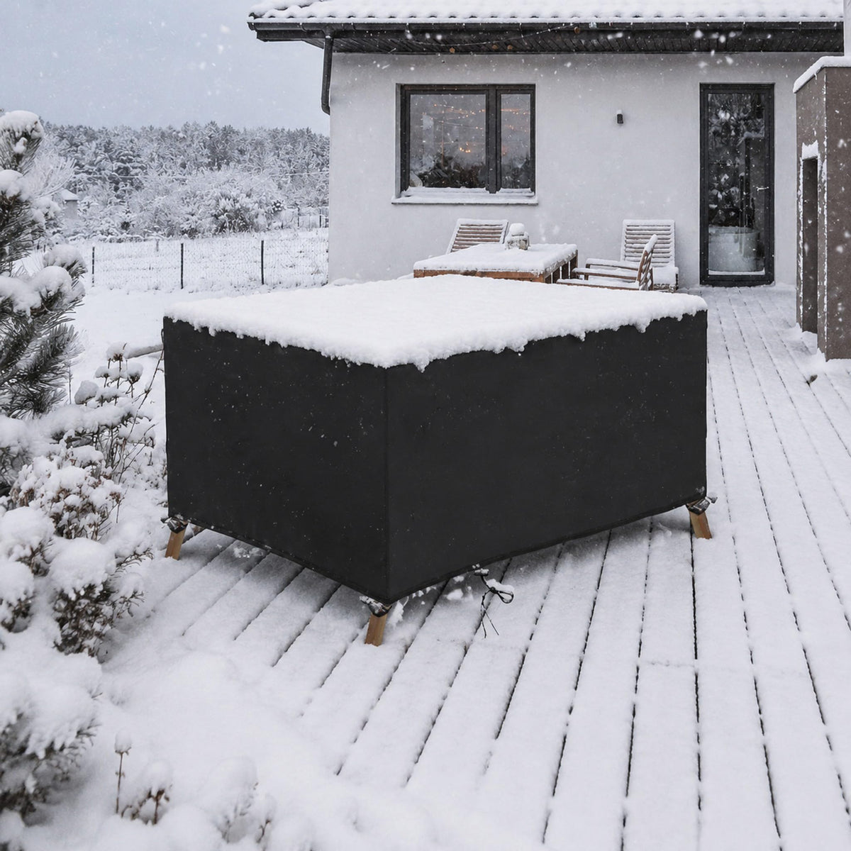Waterproof Outdoor Furniture Cover 420D, 47"L x 22"W x 30"H Black O186