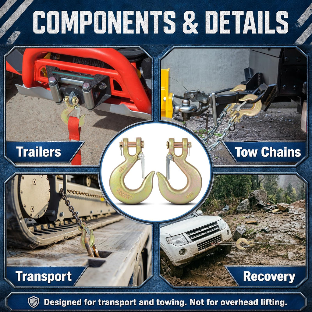 3/8" Heavy Duty Clevis Slip Hook with Safety Latch G648