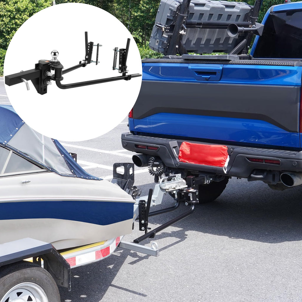 1500 lbs Capacity Weight Distribution Hitch with 2-Inch Steel Shank W3877