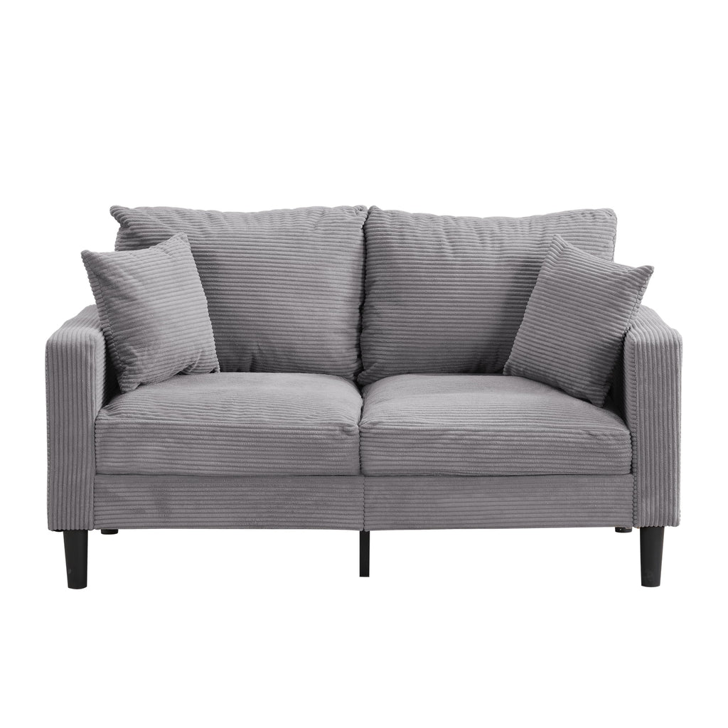 Small Space Saving Light Gray 2-Seat Upholstered Sofa P29661