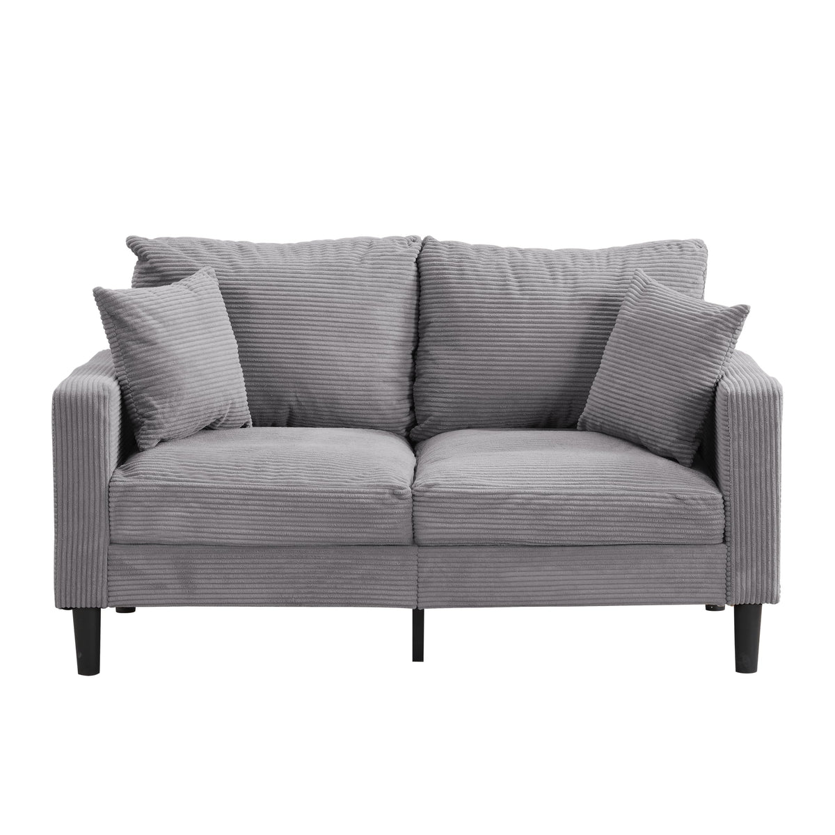 Small Space Saving Light Gray 2-Seat Upholstered Sofa P29661