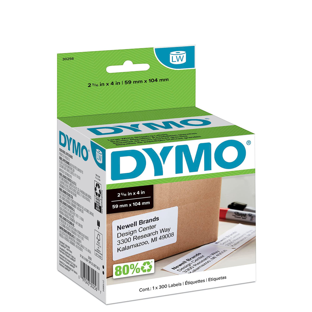 Large Shipping Labels 2-5/16" x 4" 1 Roll of 300 A81069