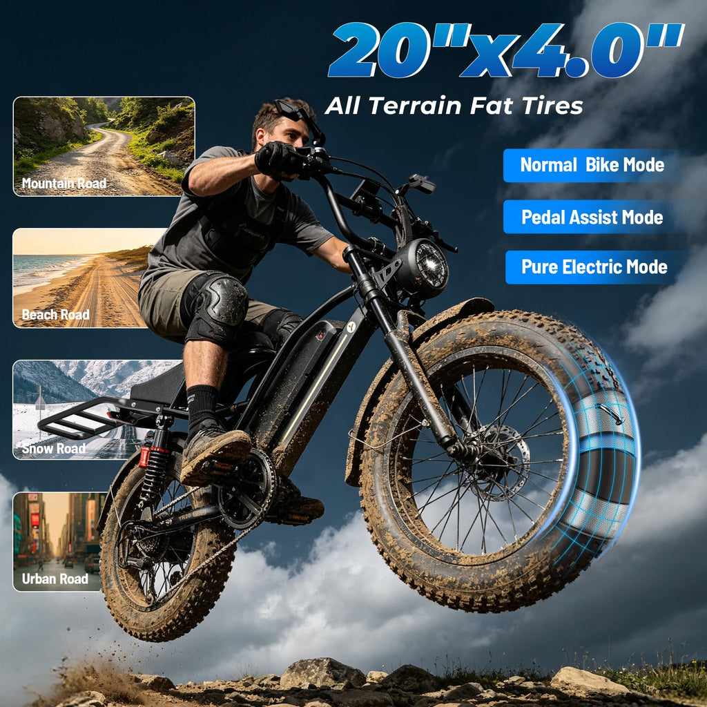 Electric Bike, 3000W Peak, 90 Miles & 38MPH Q37308