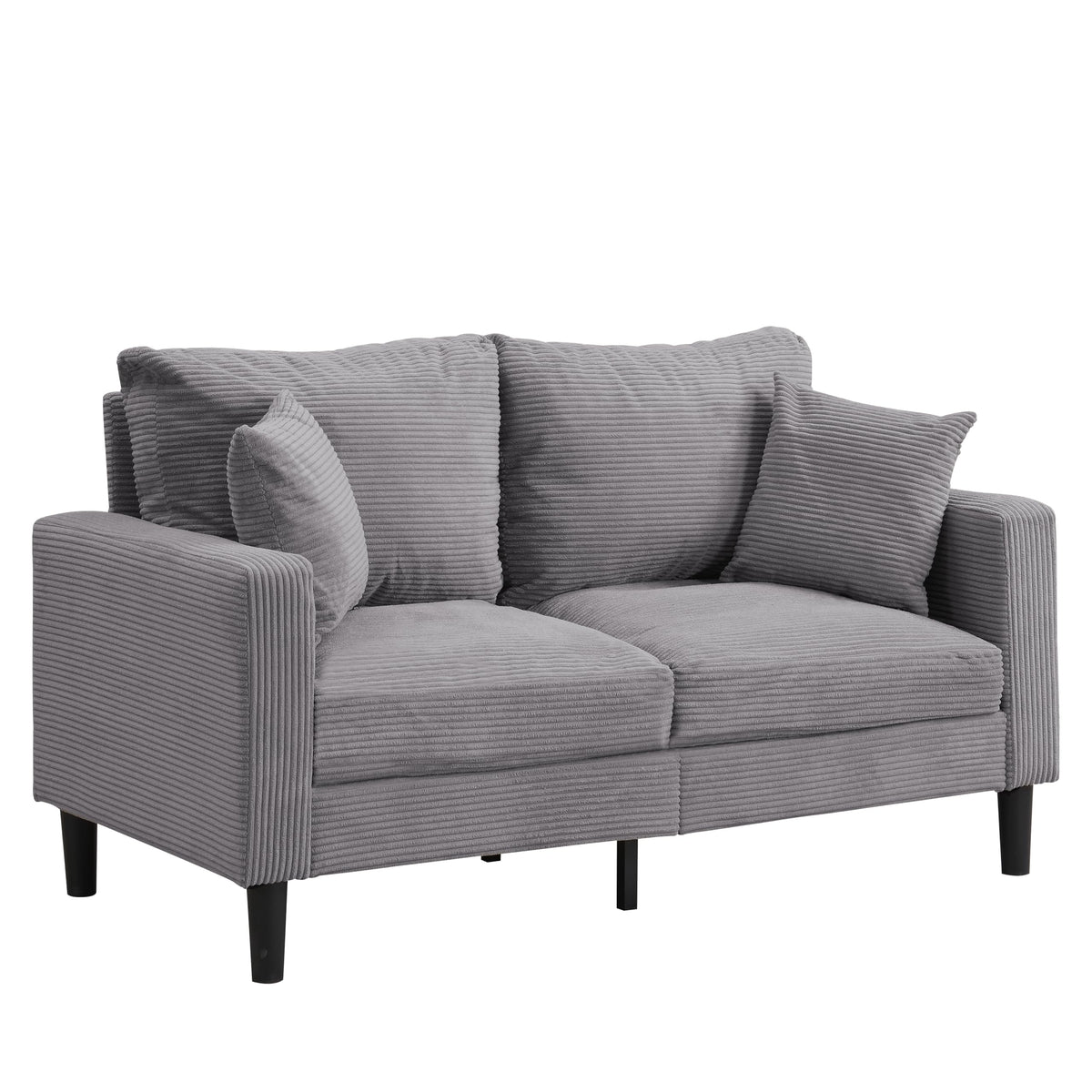 Small Space Saving Light Gray 2-Seat Upholstered Sofa P29661