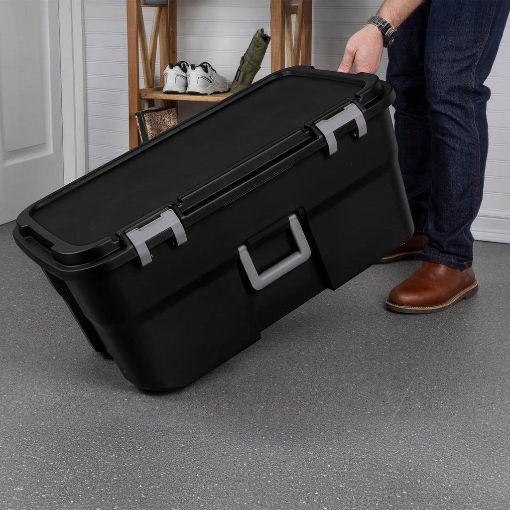 Black 22 Gal Wheeled Polypropylene Storage Trunk B772582