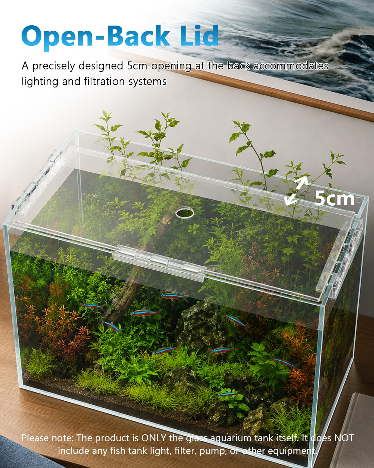 6 Gallon Glass Fish Tank Aquarium Y5568