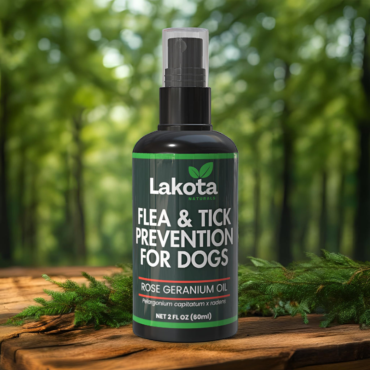 All Natural Flea and Tick Prevention Spray for Dogs 2oz I590851