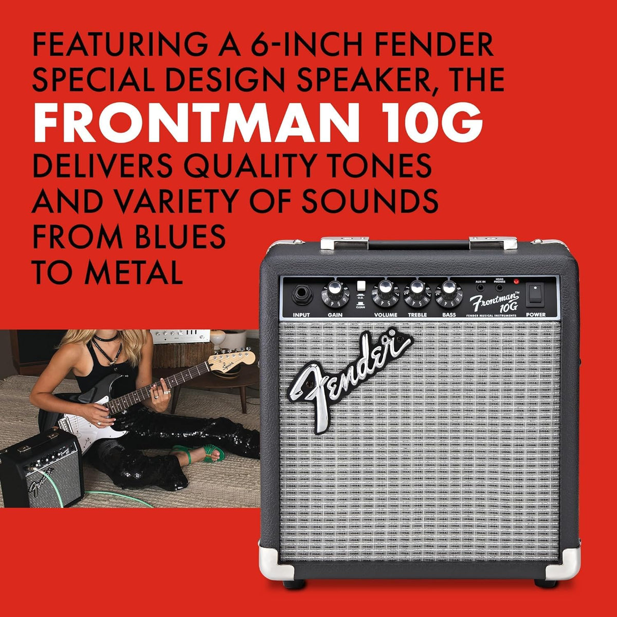 Black Electric Guitar Kit with Amp and Gig Bag Y679870