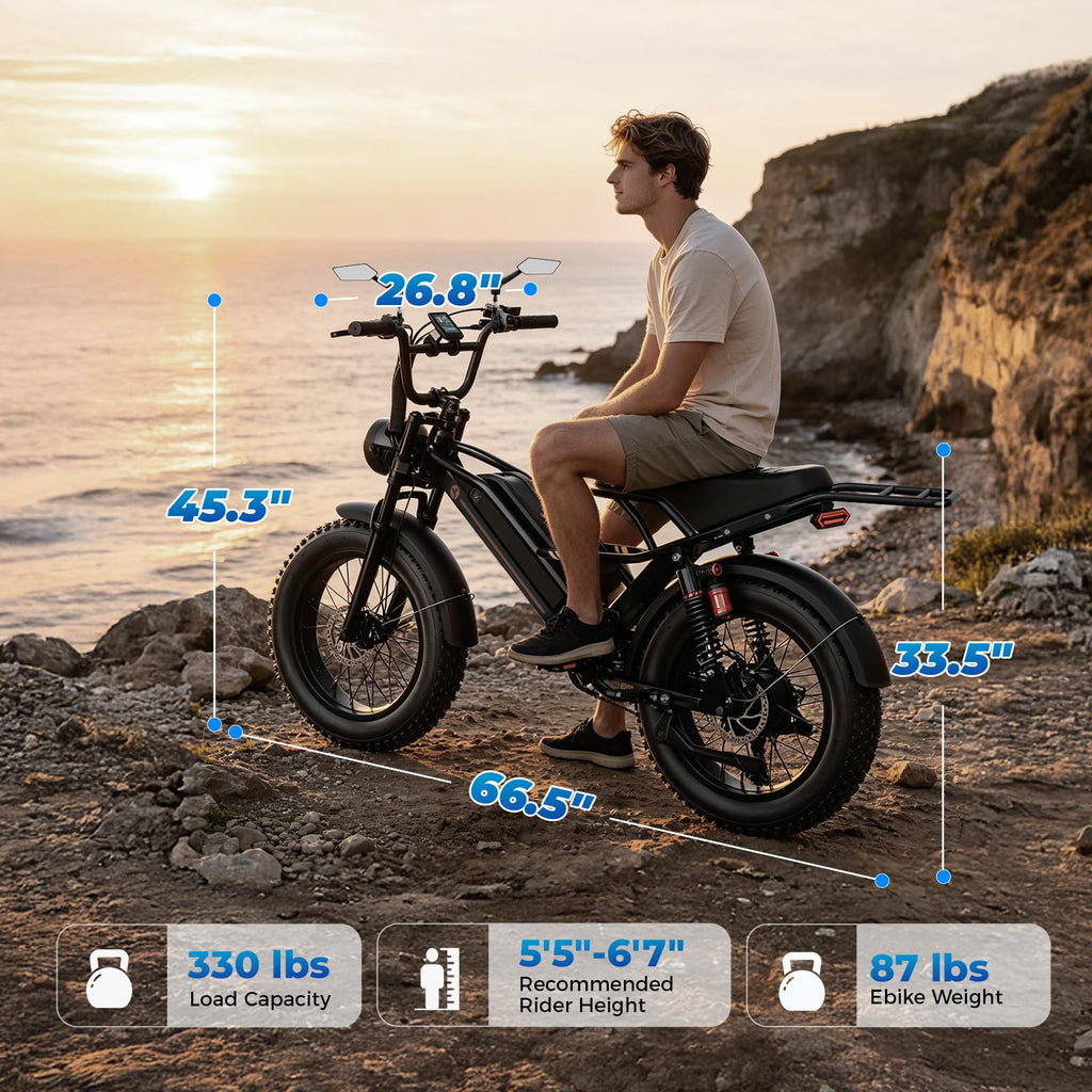 Electric Bike, 3000W Peak, 90 Miles & 38MPH Q37308