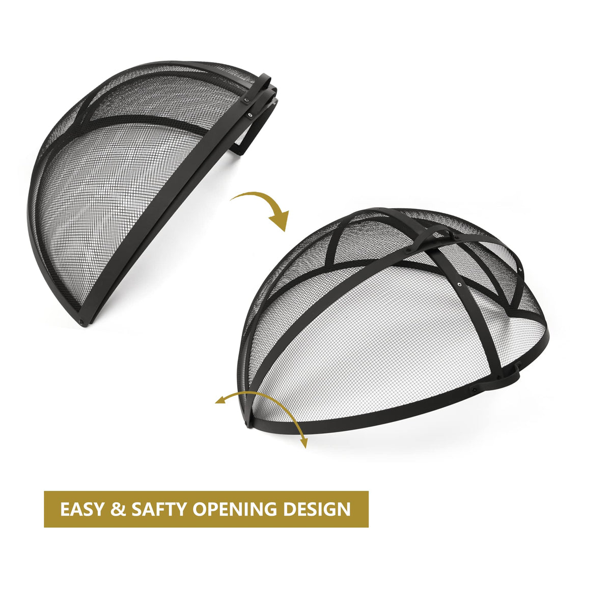 32" Round Fire Pit Spark Screen Cover with Door X61479