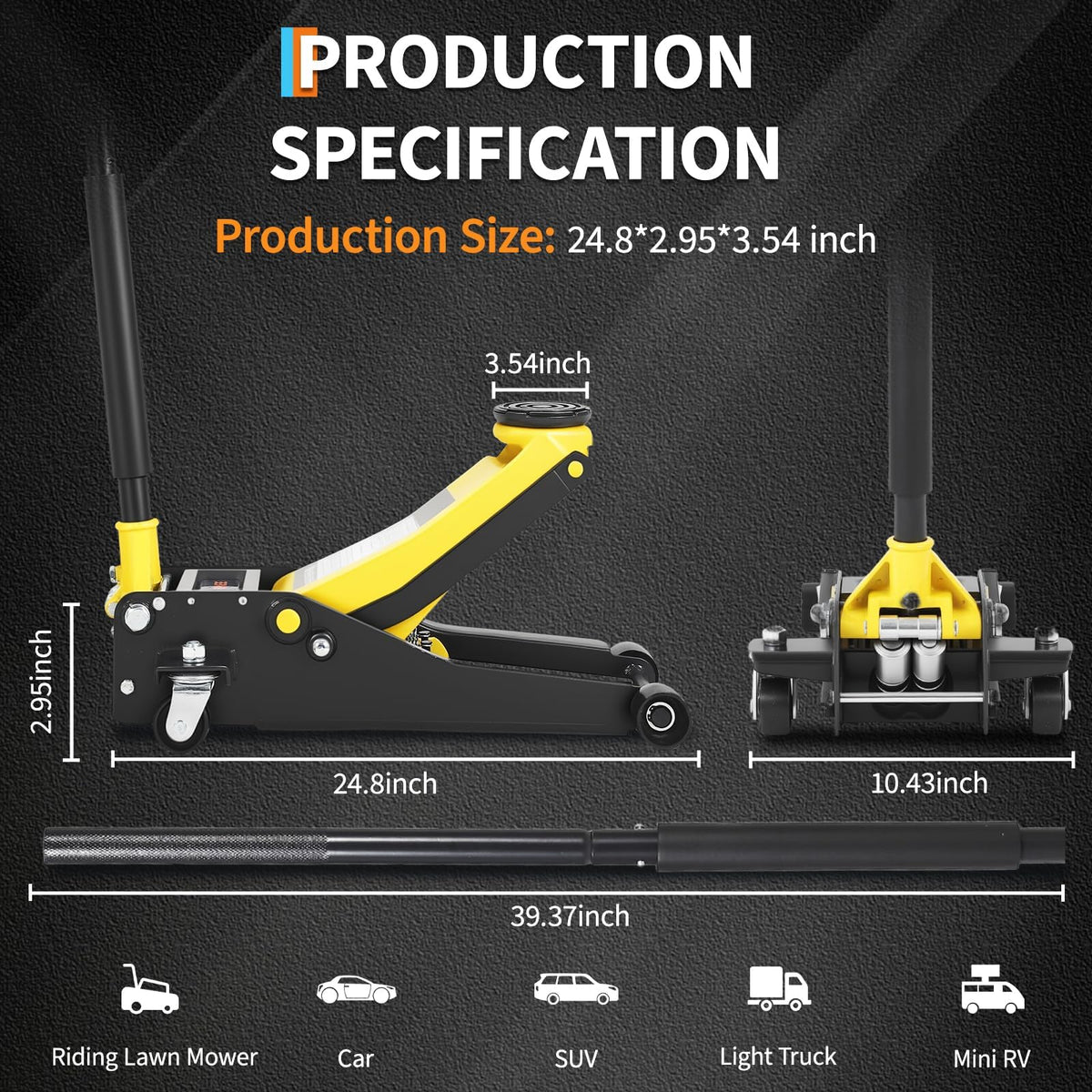 3 Ton Low Profile Hydraulic Floor Jack N583