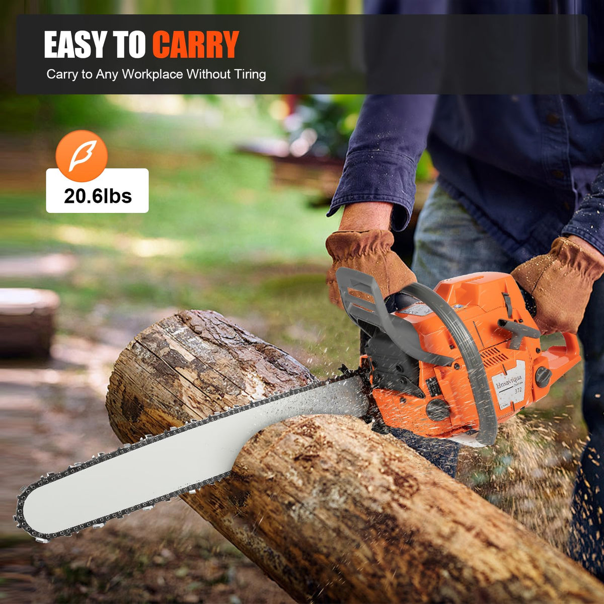 24 Inch 71.8CC 2-Stroke Gas Chainsaw I325