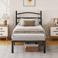 14 Inch Twin Size Metal Platform Bed Frame with Headboard N819363