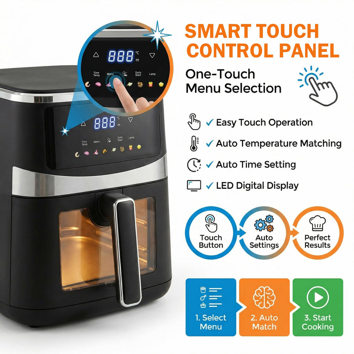 6QT Digital Air Fryer with Touchscreen R55572