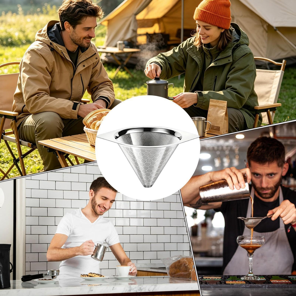 Stainless Steel Fine Mesh Drip Coffee Filter P338