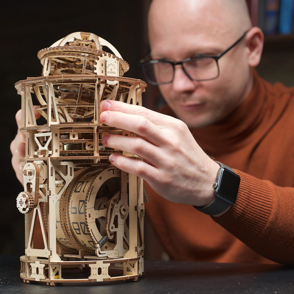 Wooden 3D Puzzle Mechanical Clock Kit K820