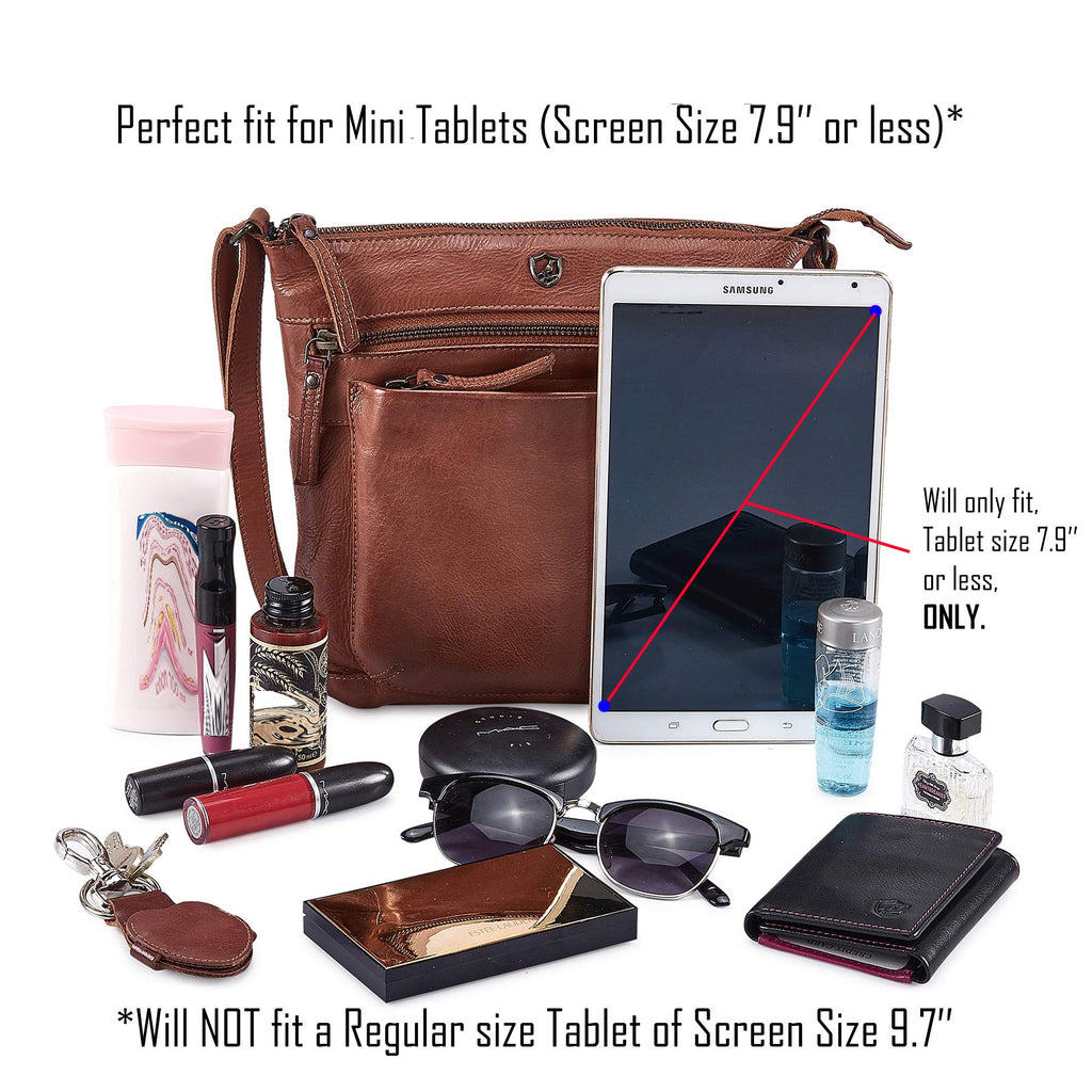 Small Genuine Leather Crossbody Bag with Adjustable Strap O2646