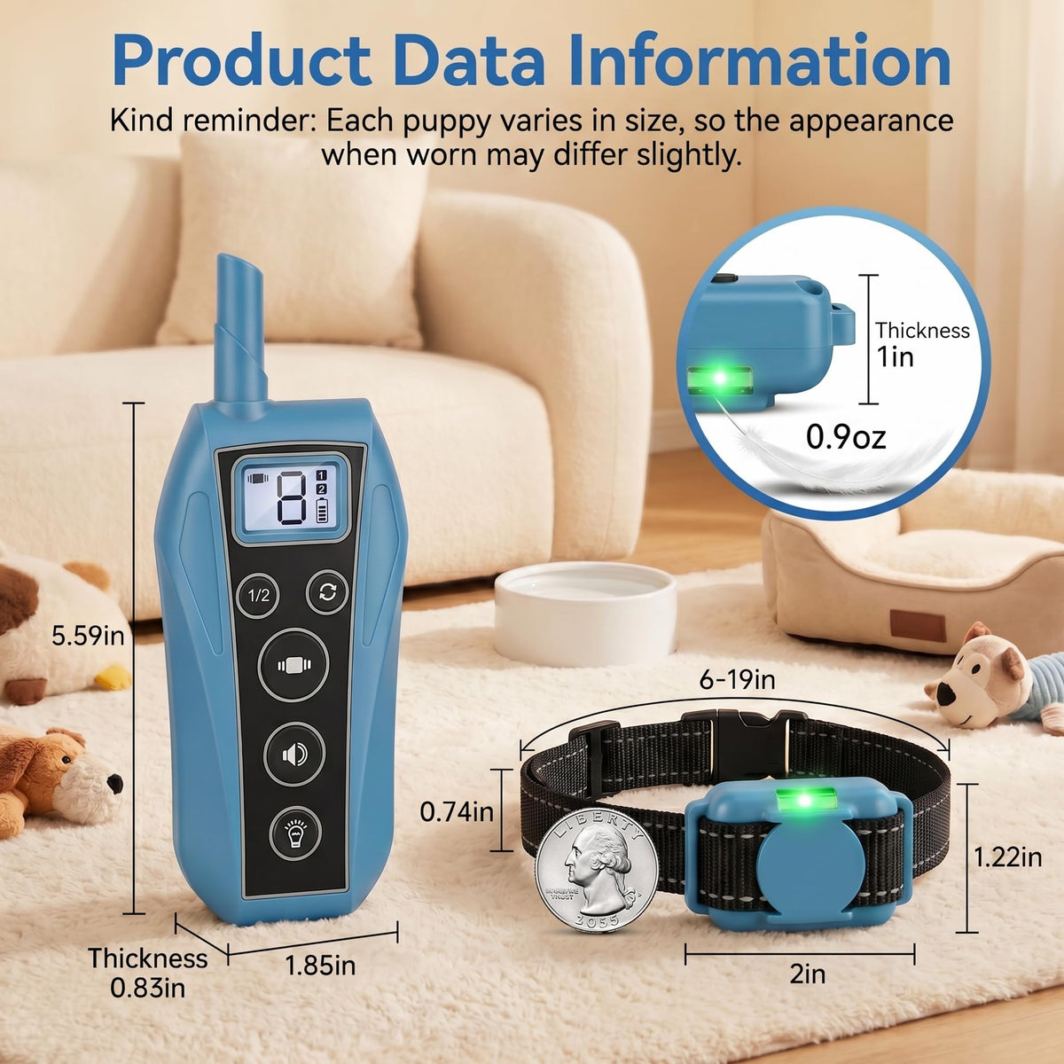 Vibration Dog Training Collar with Remote U171481