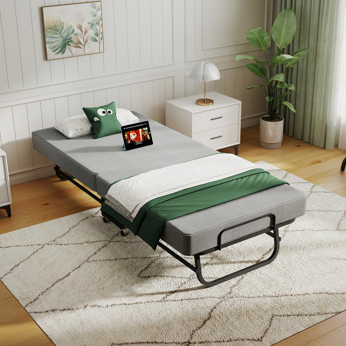 Folding Bed on Wheels 75" x 31" M36124