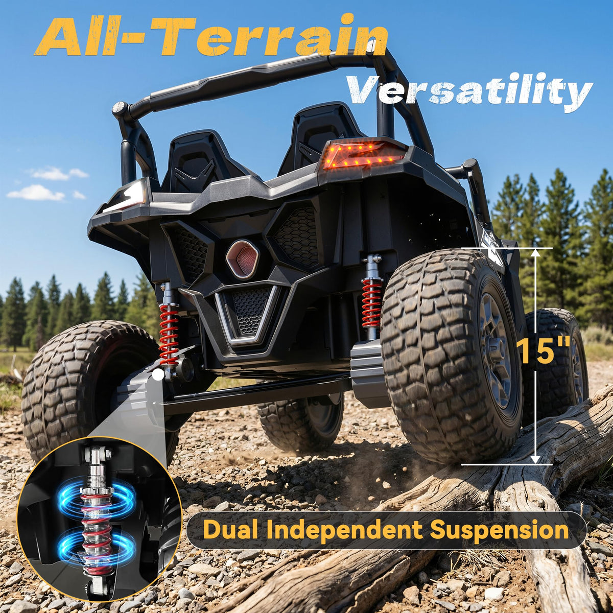 24V Ride on Toys for Big Kids 3-14, Black R6486