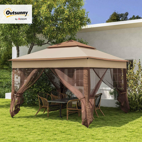 11' x 11' Pop Up Canopy with Removable Zipper Netting Z1917