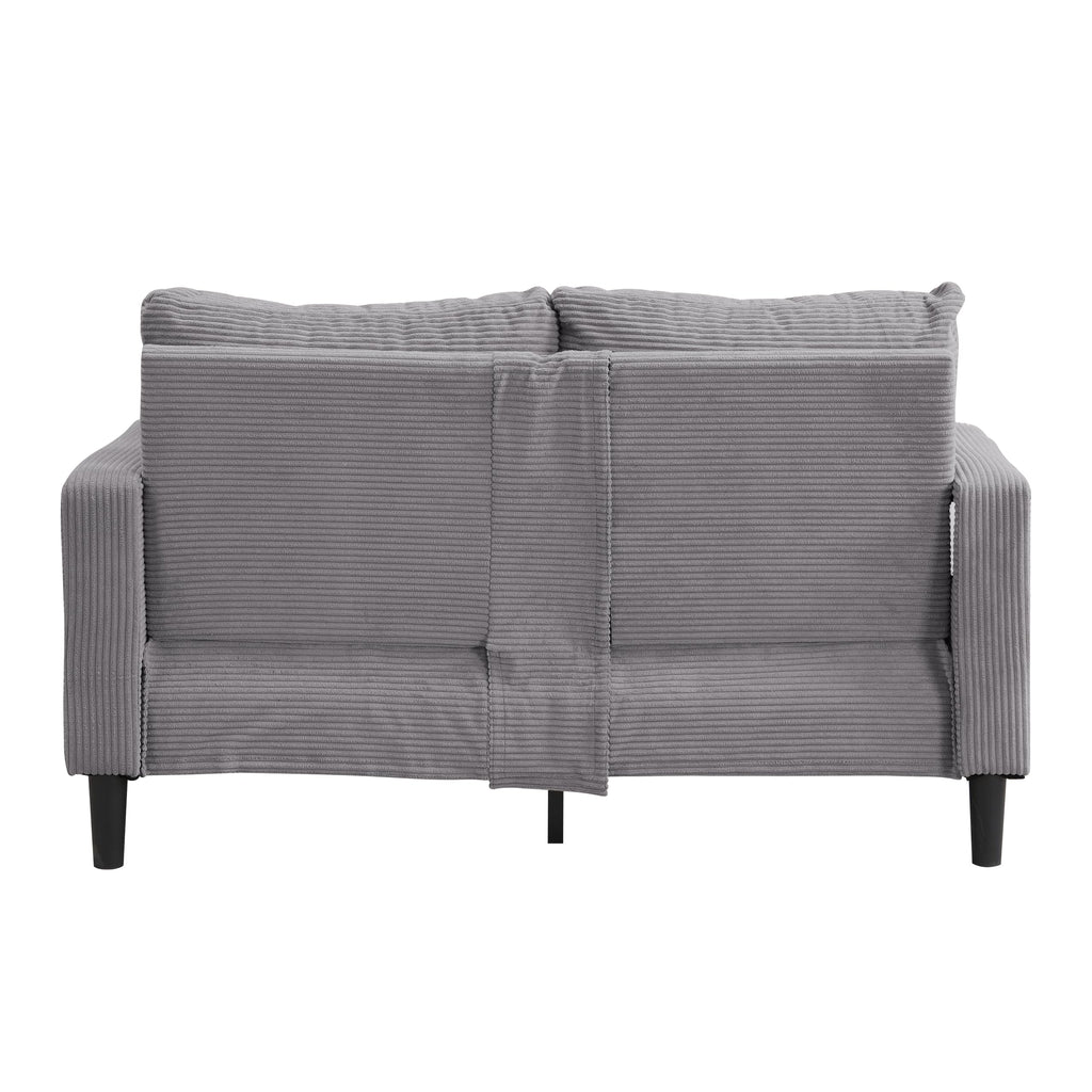 Small Space Saving Light Gray 2-Seat Upholstered Sofa P29661
