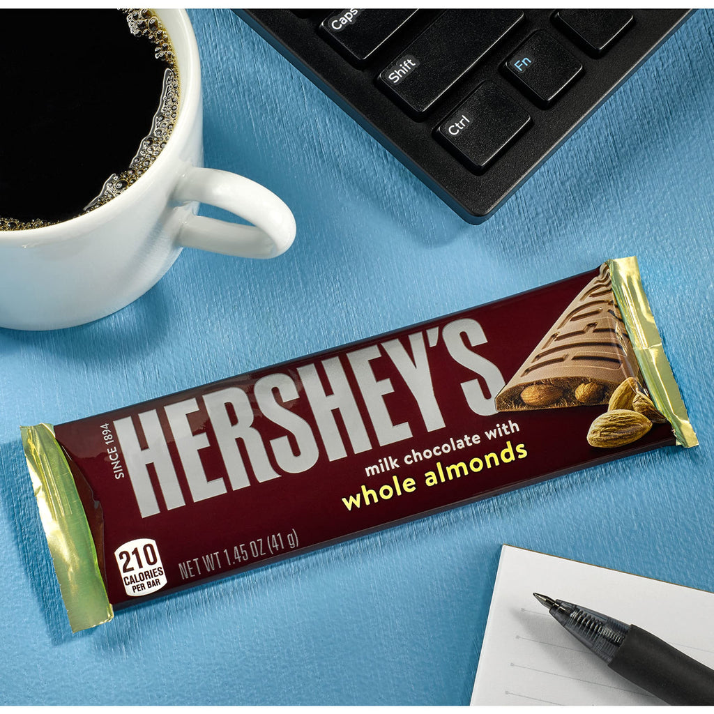 Milk Chocolate with Whole Almonds Candy Bars 1.45 oz 36 Count K152