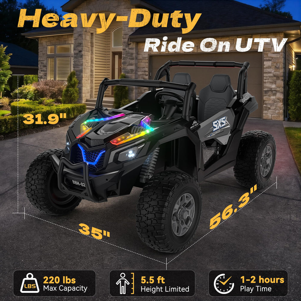 24V Ride on Toys for Big Kids 3-14, Black R6486